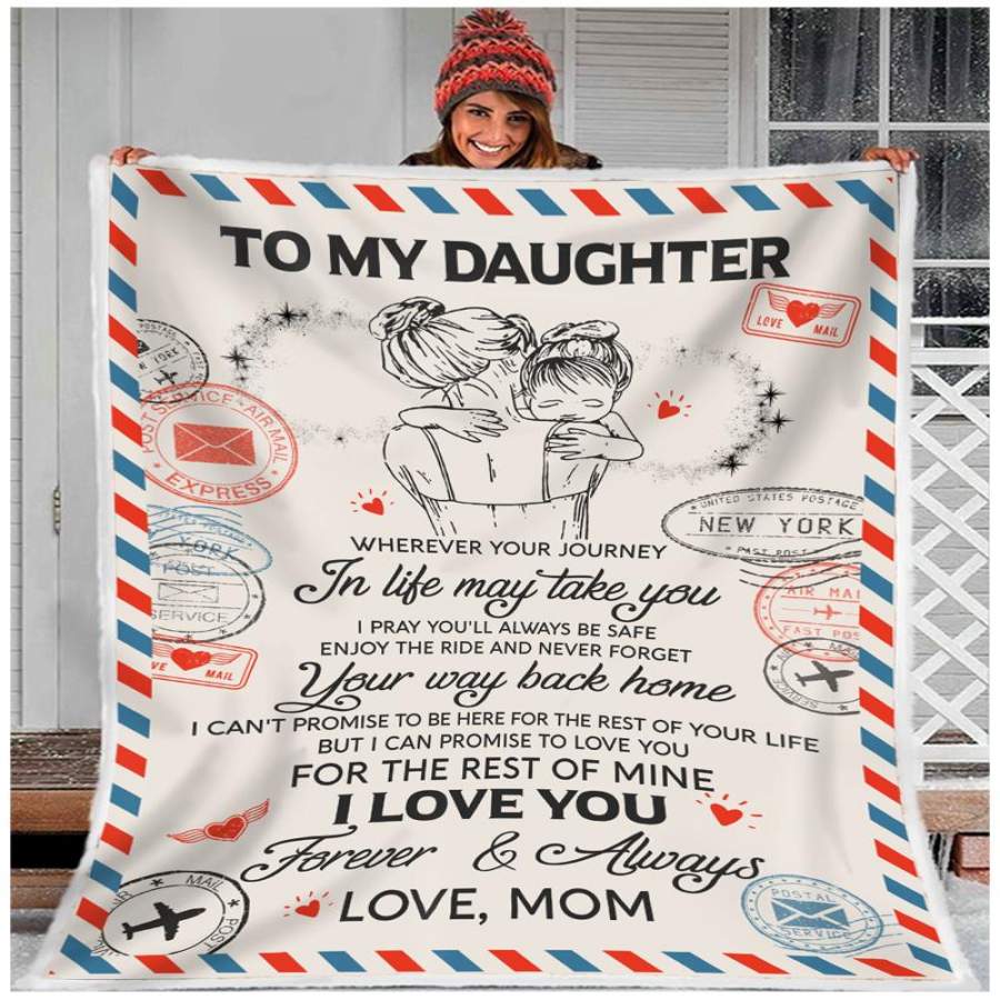 ZALOOO I Love You Mom To Daughter Family Blanket