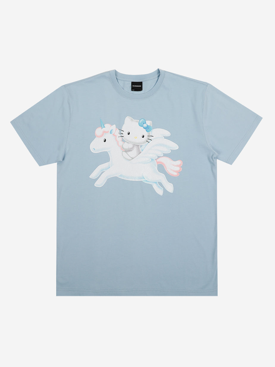 Hello Kitty Unicorn Glitter Blue Tee