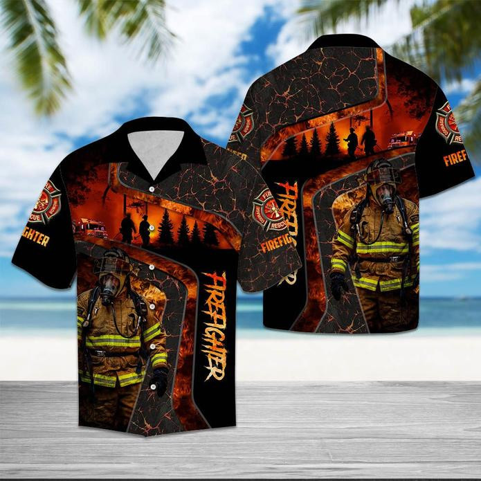 Firefighter Life Hawaii Shirt Unisex Adult Ha44099