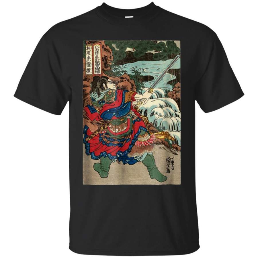 Woodblock Art Print Shirt Lei Heng the Winged Tiger Warrior