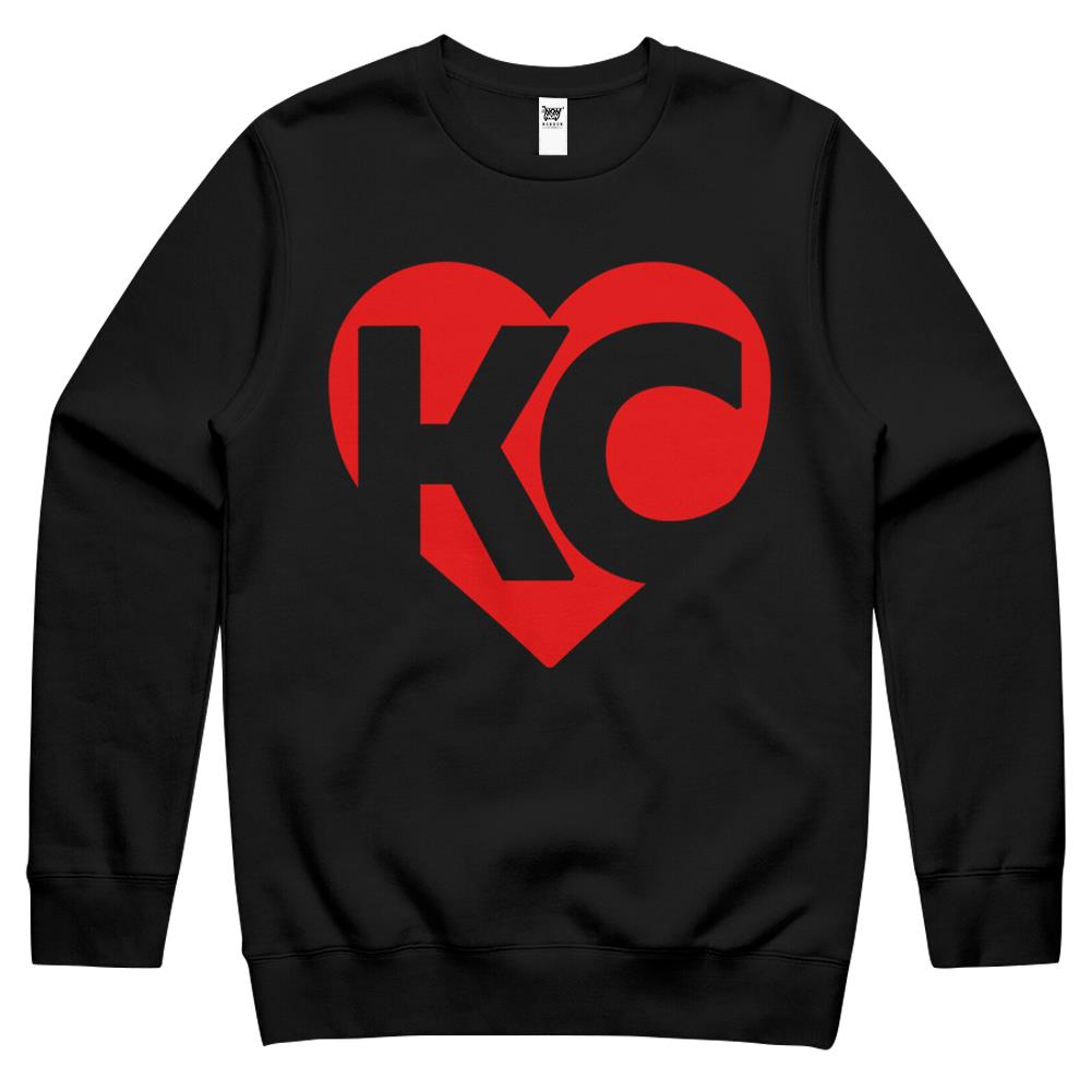 Womens Valentines Day Kansas City Heart I Love Kc Women’S Top Gift Crewneck Sweatshirt