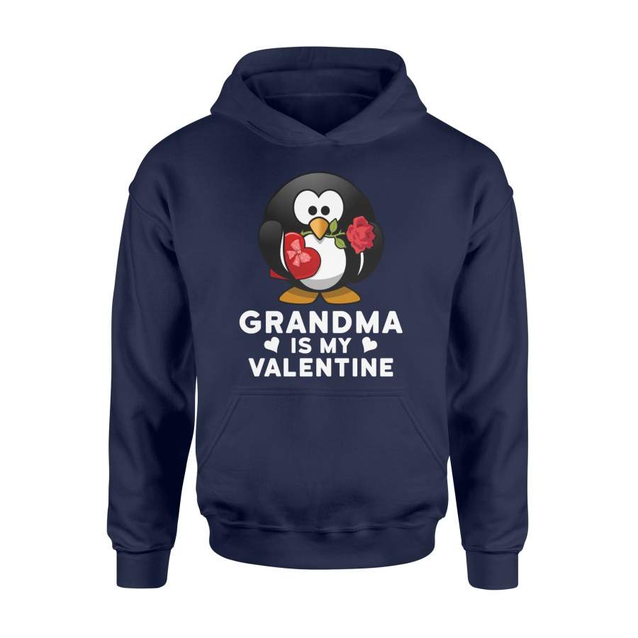 Funny Valentines Day For Kids Penguin Grandma Hoodie