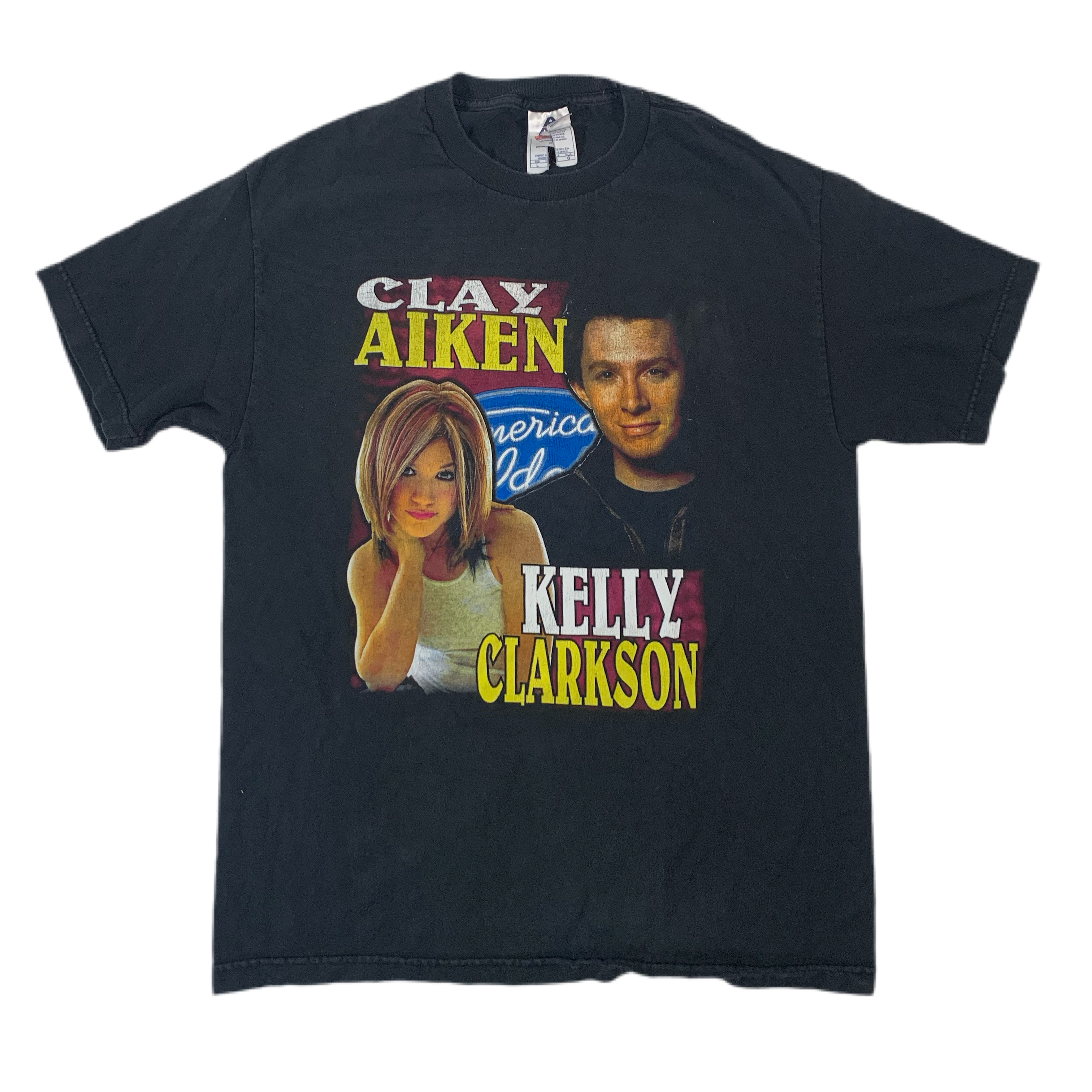 Vtg American Idol “Clay Aiken Kelly Clarkson” T-Shirt