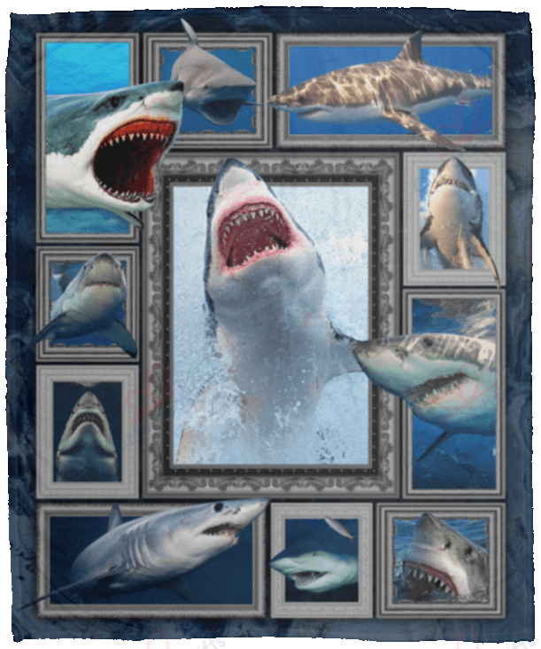 3d Shark Ocean GS-CL-DT1303 Fleece Blanket