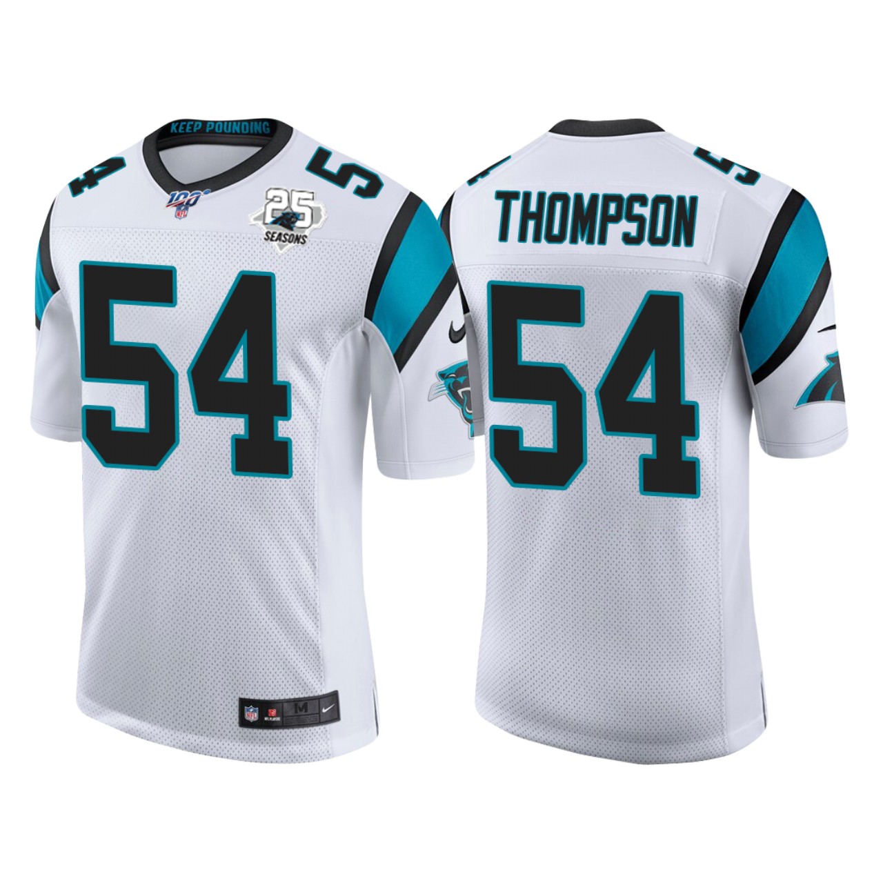 Carolina Panthers 25th Anniversary Shaq Thompson White Vapor Limited Jersey