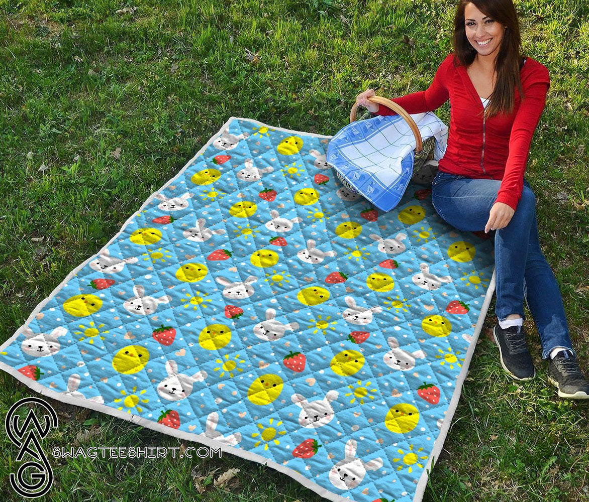 Baby Chicken And Bunny Quilt