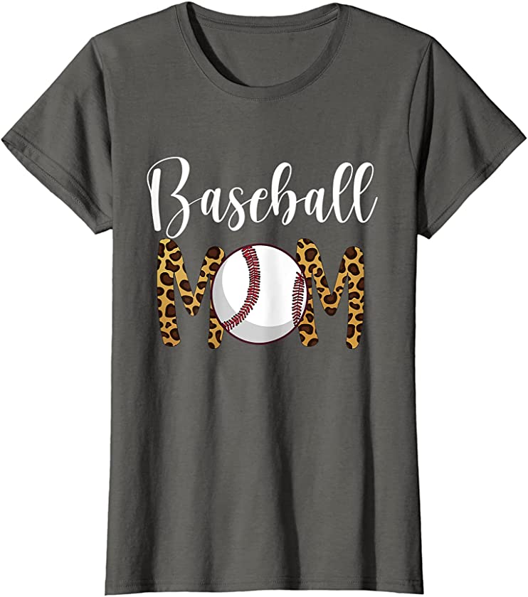 Womens baseball mom shirts leopard funny softball mom 2021 T-Shirt