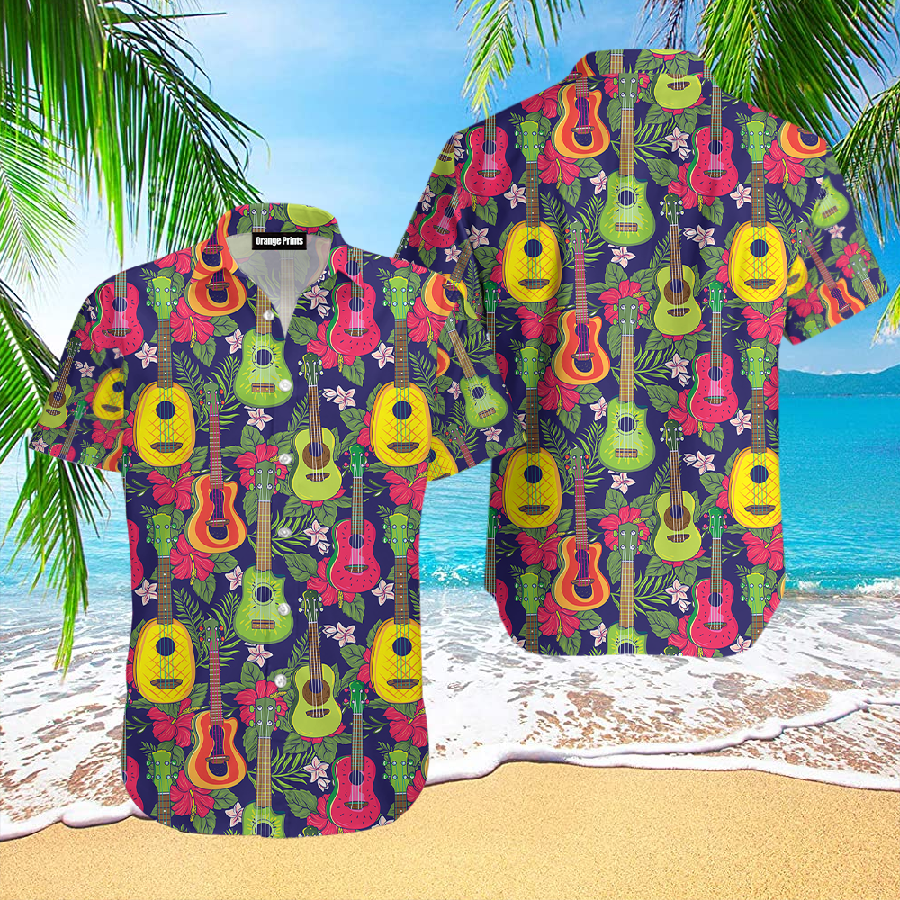 Ukulele Tropical Fruit Hawaii Shirt For Men And Women Ha54014