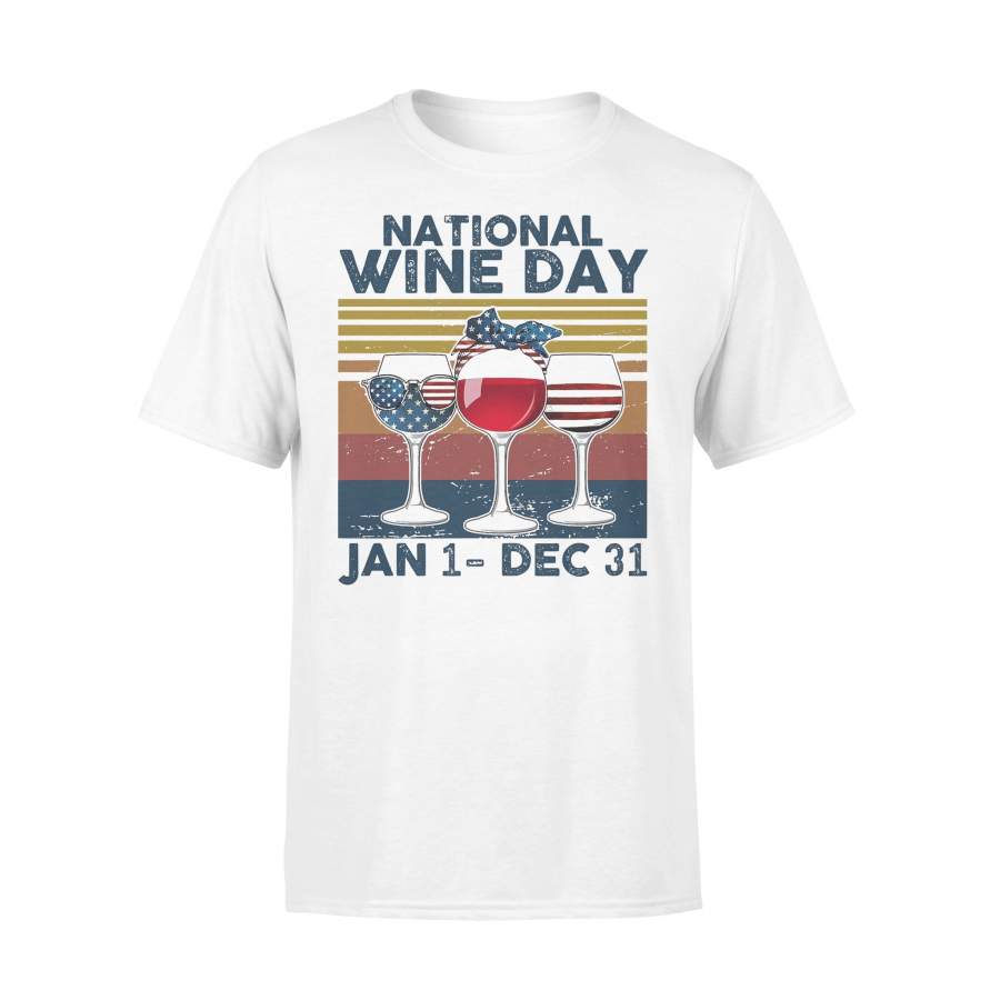 National Wine Day Jan1 Dec31 Vintage T-shirt