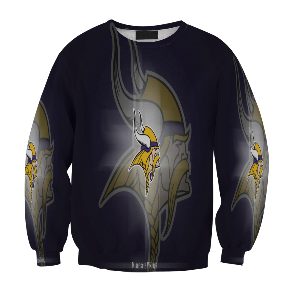 Minnesota Vikings Emblem V3 Gift For Fan 3D Full Printing Sweatshirt