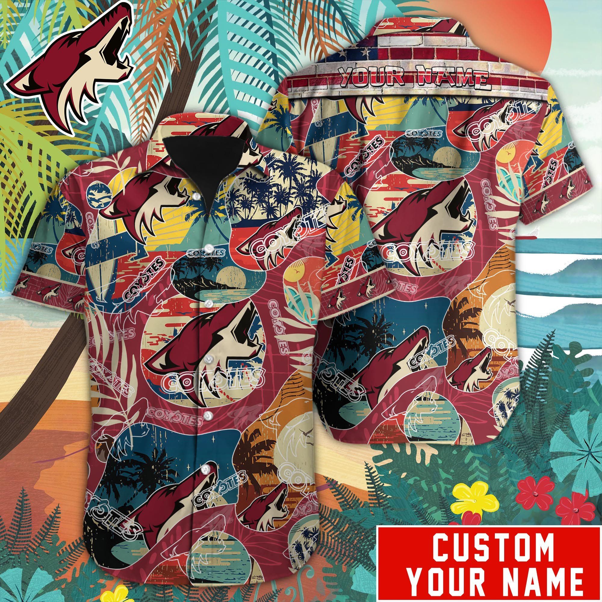 Arizona Coyotes Custom Name Hawaiian Shirt