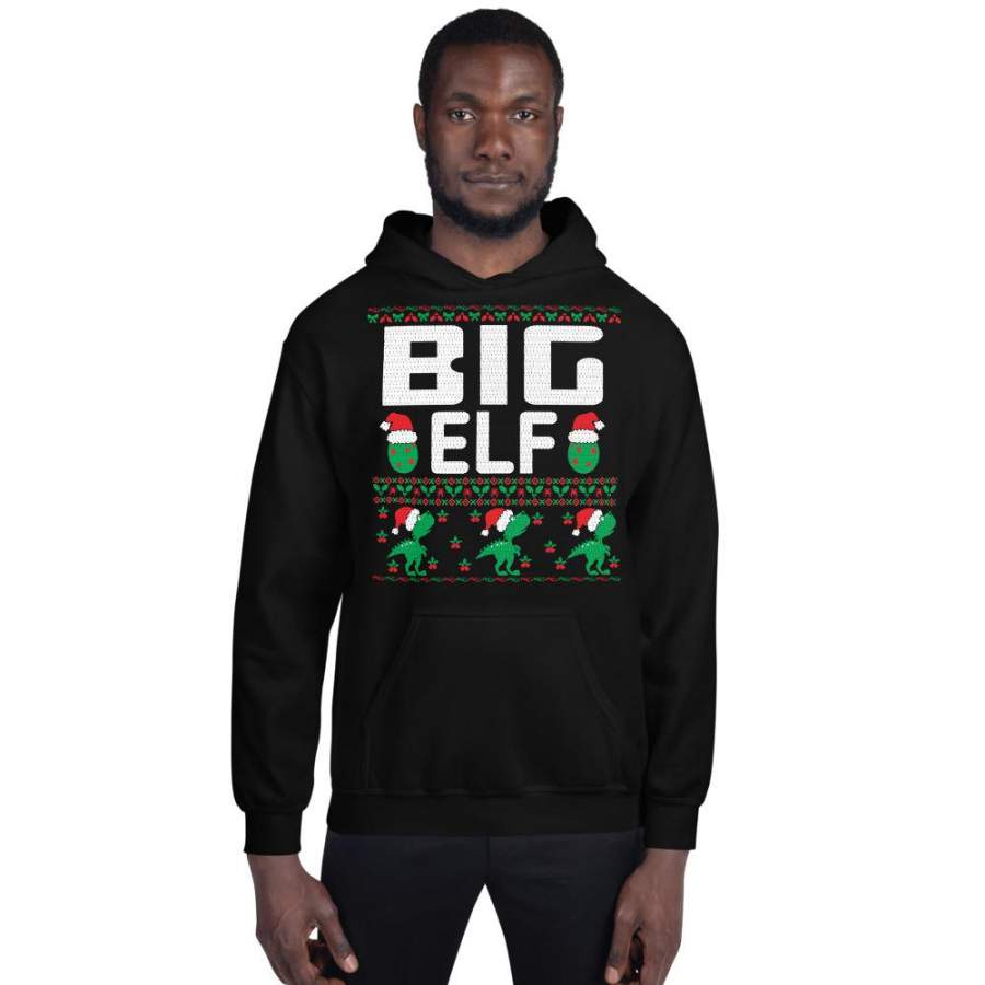 Big Elf Christmas Ugly Sweater Party Unisex Hoodie