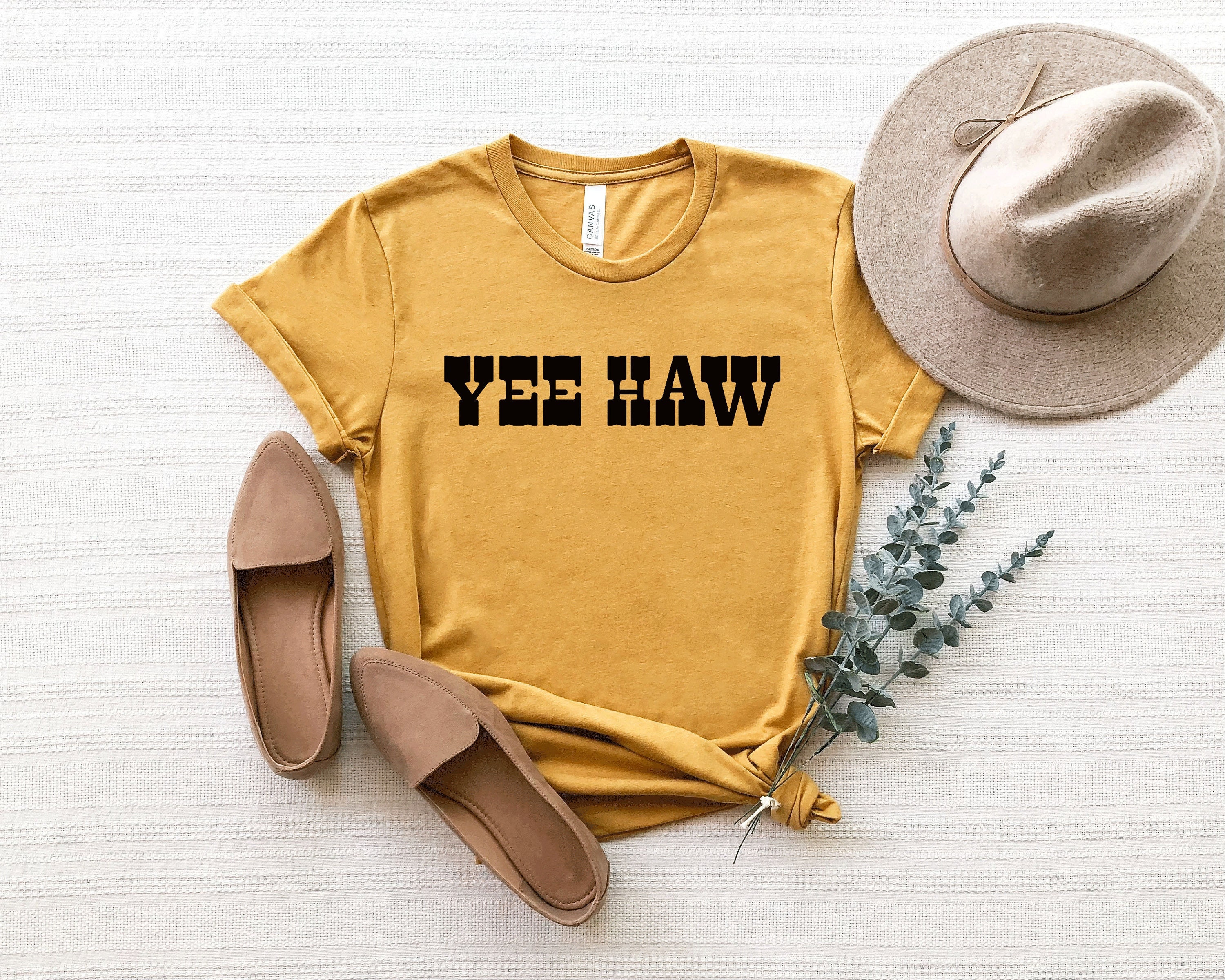 YEE-HAW Tee Shirt, Western Attire, Western Tee, boho style, cowboy shirt