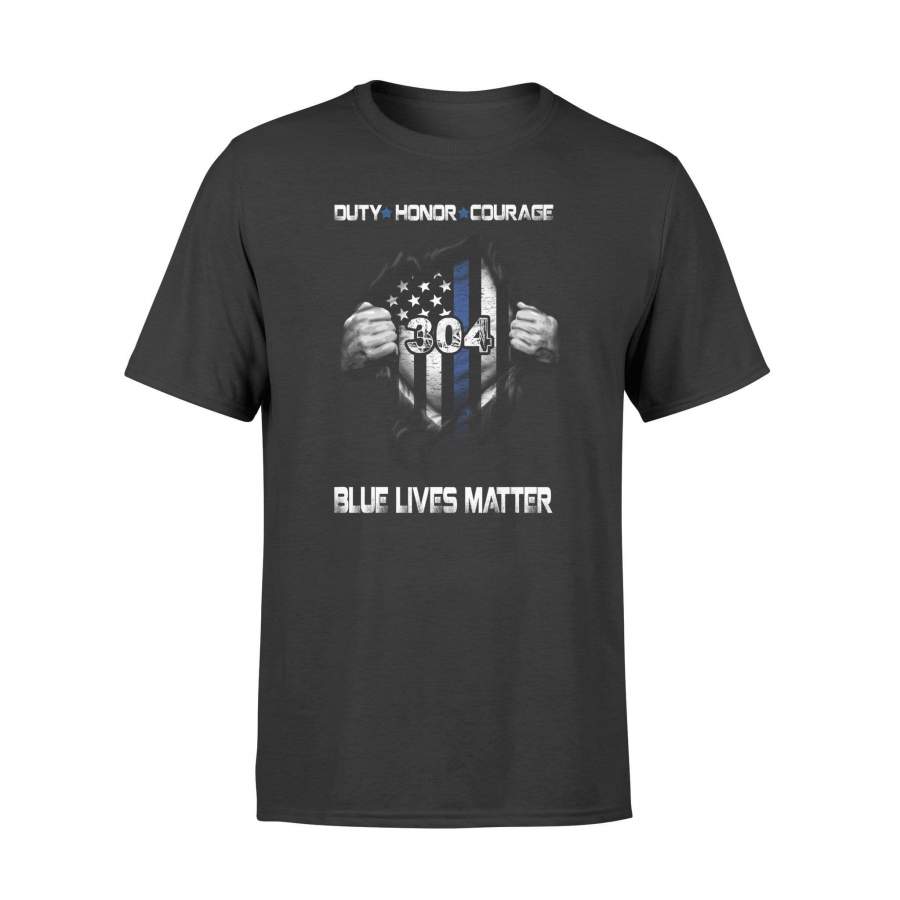 Personalized Shirt – Blue Lives Matter – Tearing – Standard T-shirt