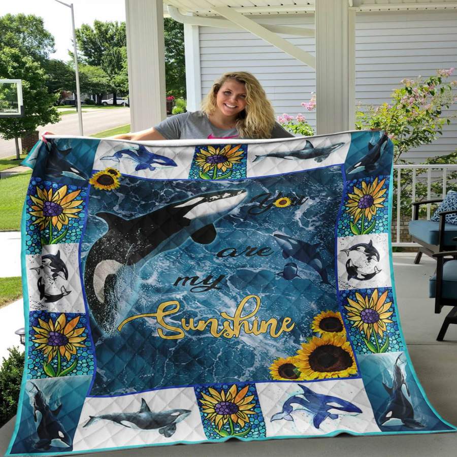 Whale – You Are My Sunshine Quilt Blanket Christmas Gift Ideas