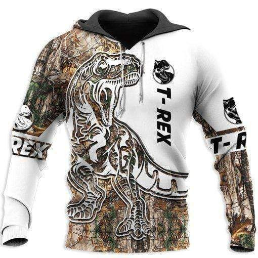 T-rex Camo Pattern Hoodie 3D All over print