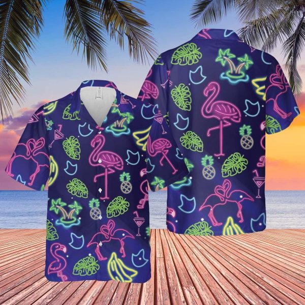 Flamingo Beautiful Tropical Light Hawaii Shirt For Men Women Ha55453