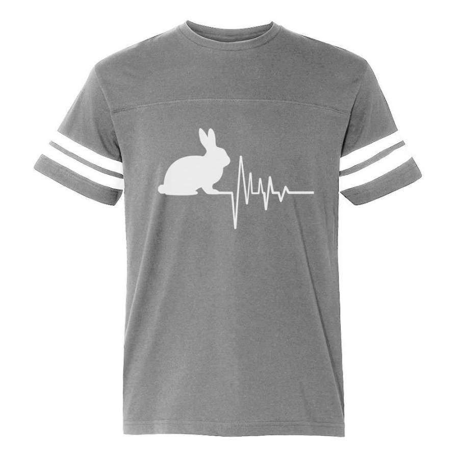 Rabbit Pulse Cute Easter Bunny Lovers Gift Idea Football Jersey T-Shirt