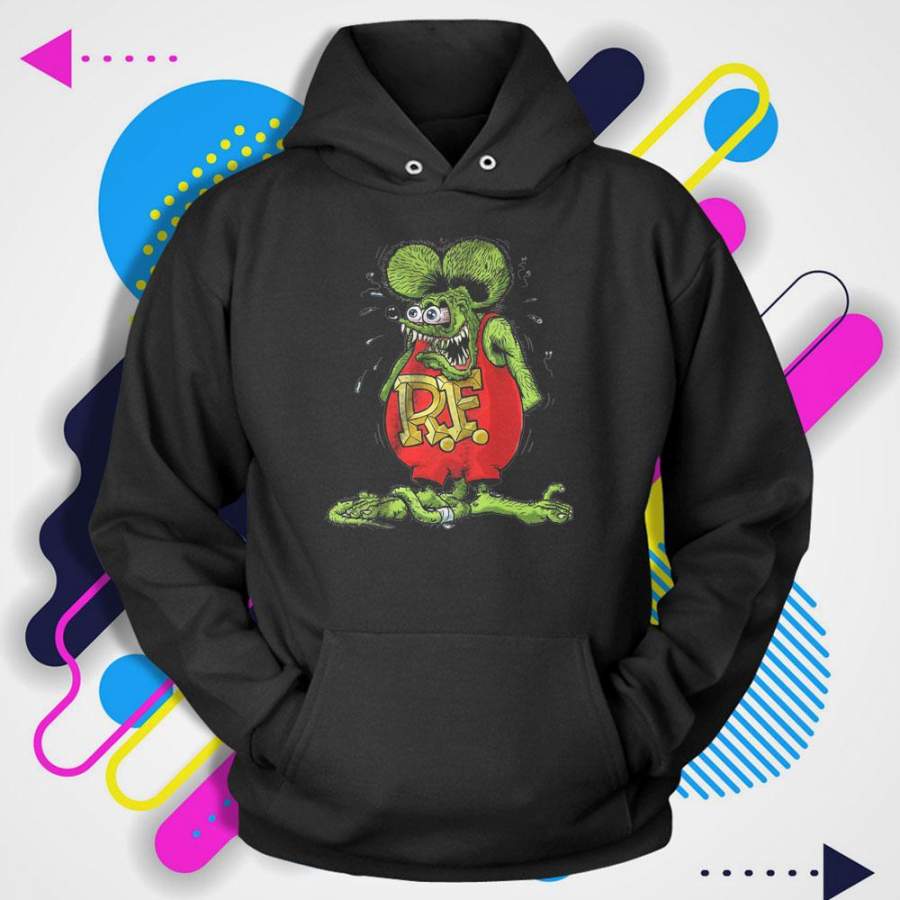 Rat Fink Ratfink Distressed Rat Men’S Hoodie T-Shirt