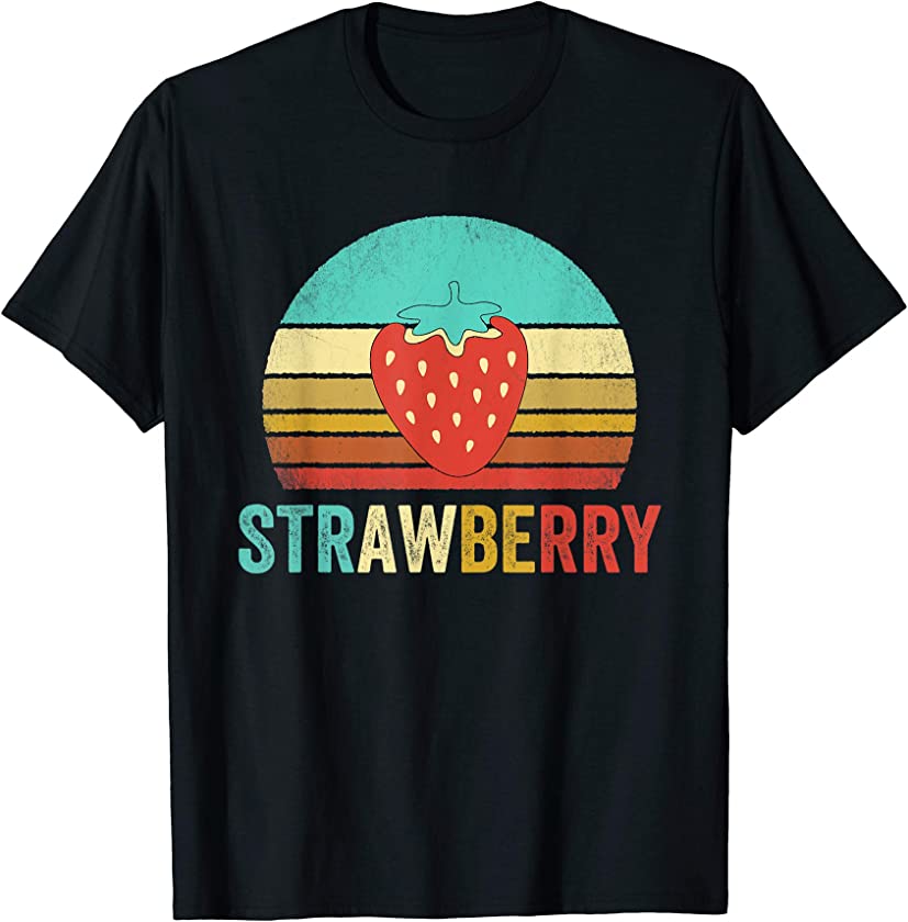 Vintage Strawberry Shirt Sunset