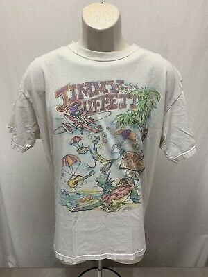 Vintage Jimmy Buffett Concert Tour 2006 Parrot Graphic T-shirt 6693