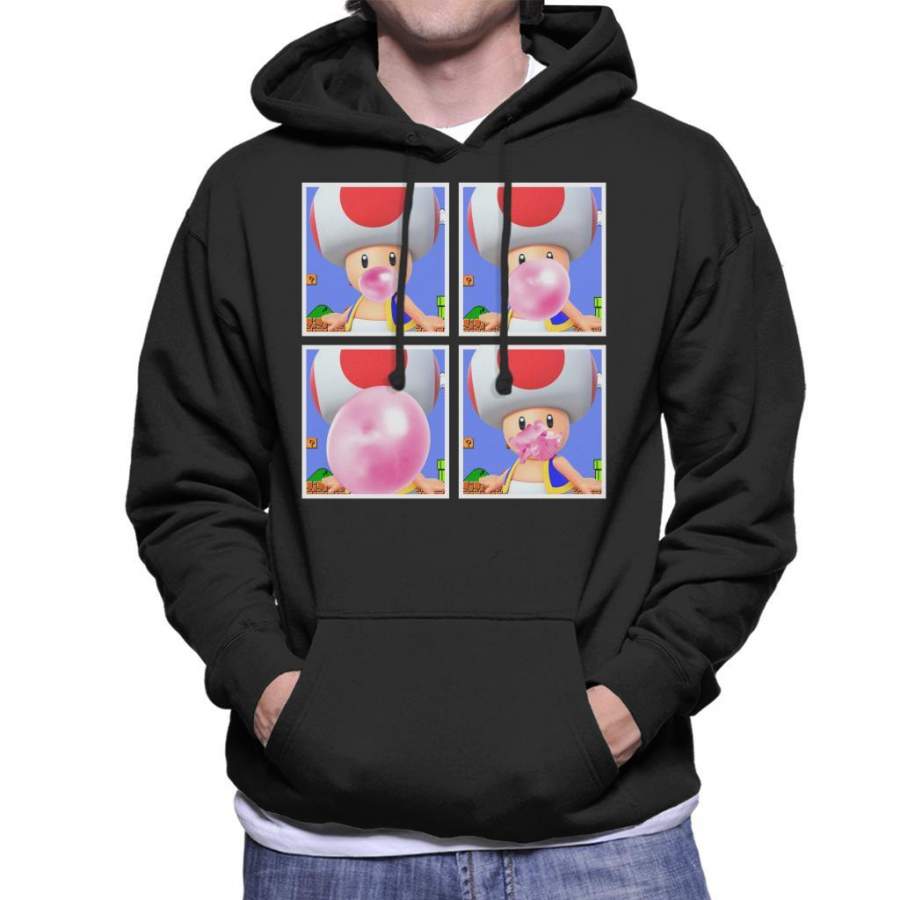 Toad Bubblegum Super Mario Bros Men’s Hooded Sweatshirt