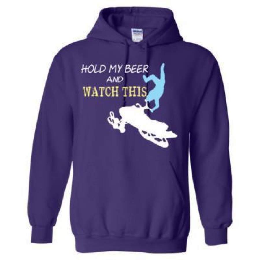 AGR Snowmobile Hold My Beer And Watch This – Heavy Blend™ Hooded Sweatshirt