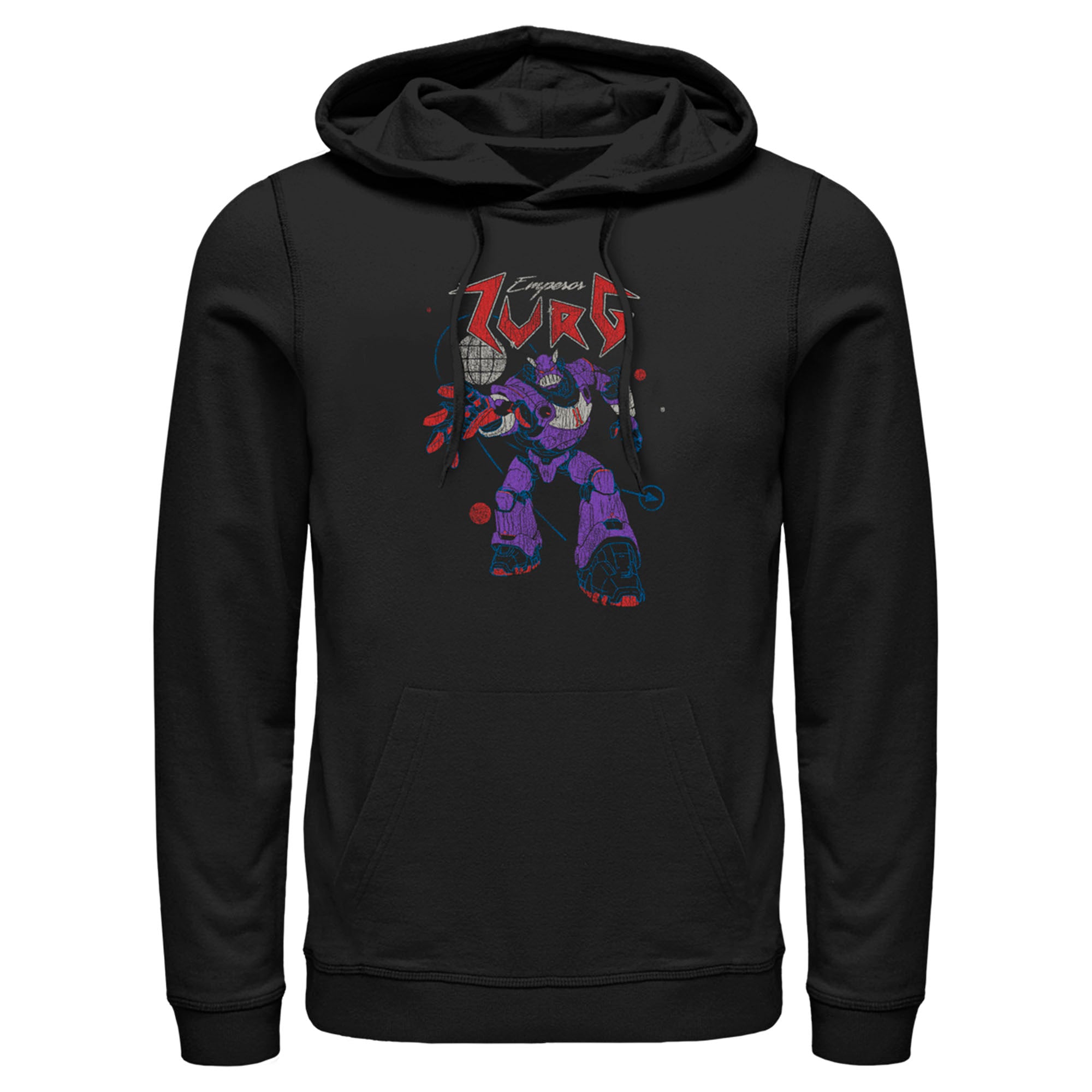 Men’S Lightyear Emperor Zurg Distressed Pull Over Hoodie