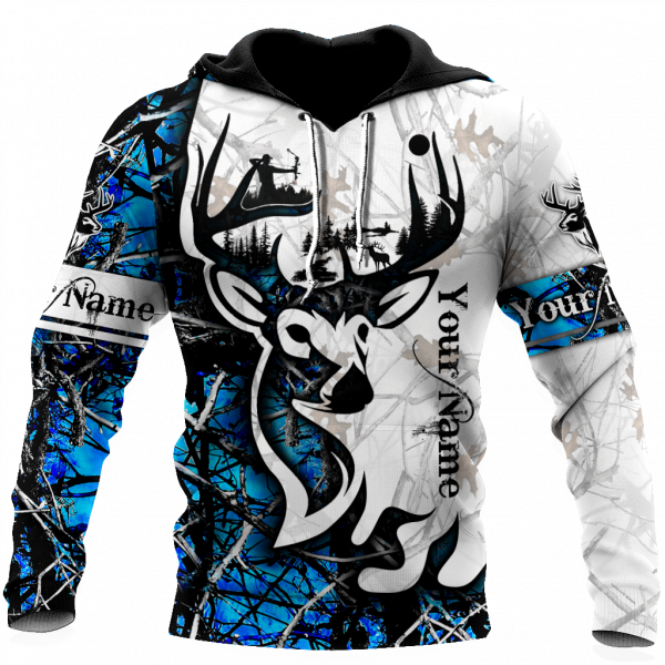 Deer Custom Name 3D Hoodie Shirt For Men And Women Lam