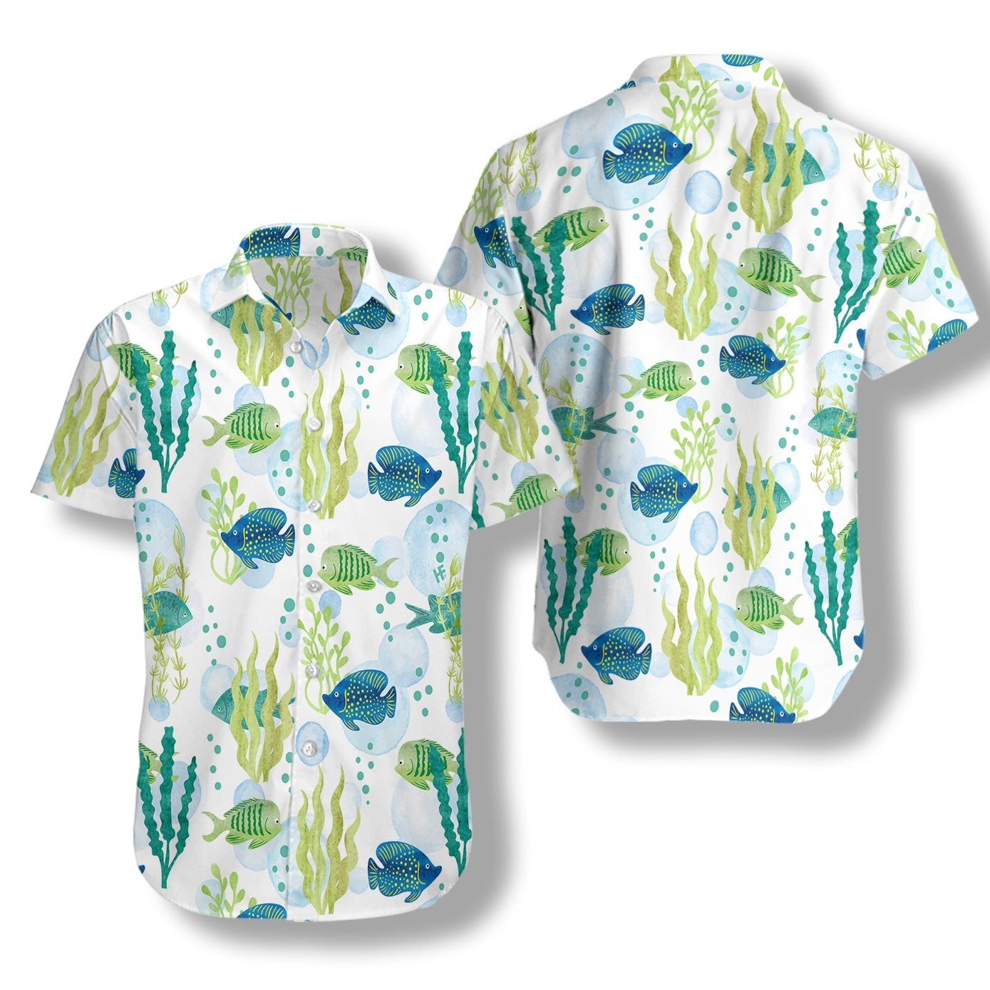 Fish Water Color Pattern Hawaii Shirt For Men Women Adult Ha41283