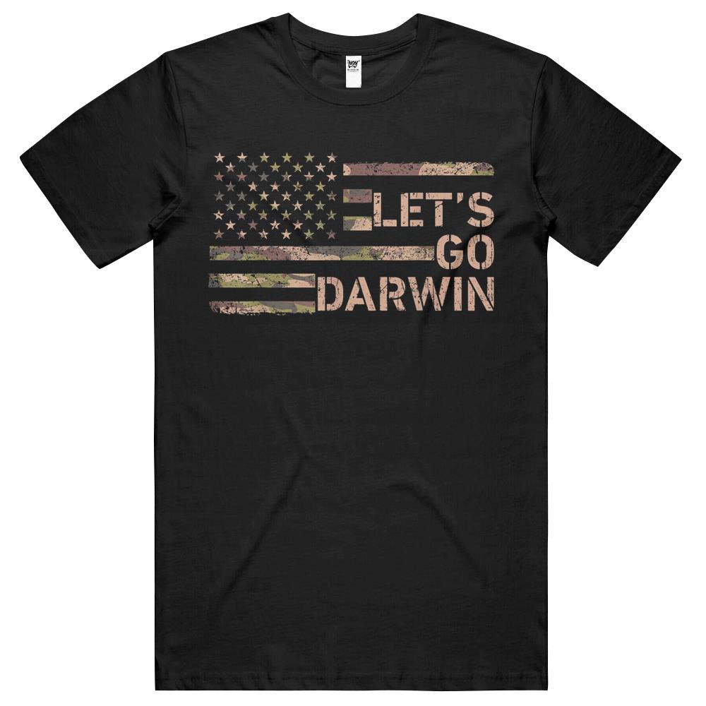 Let’S Go Darwin American Flag Camo Women Men Lets Go Darwin T Shirts