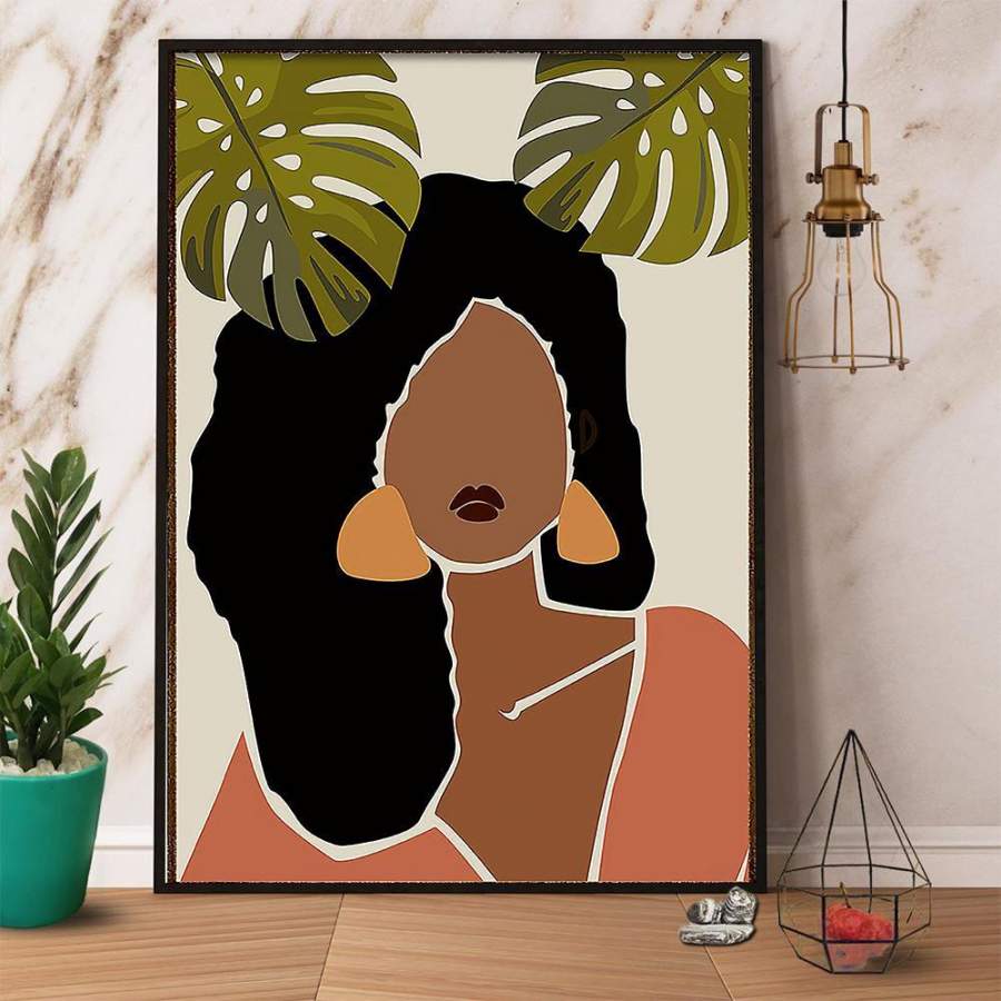 Wonder Black Girl Poster No Frame/ Wrapped Canvas Wall Decor Full Size