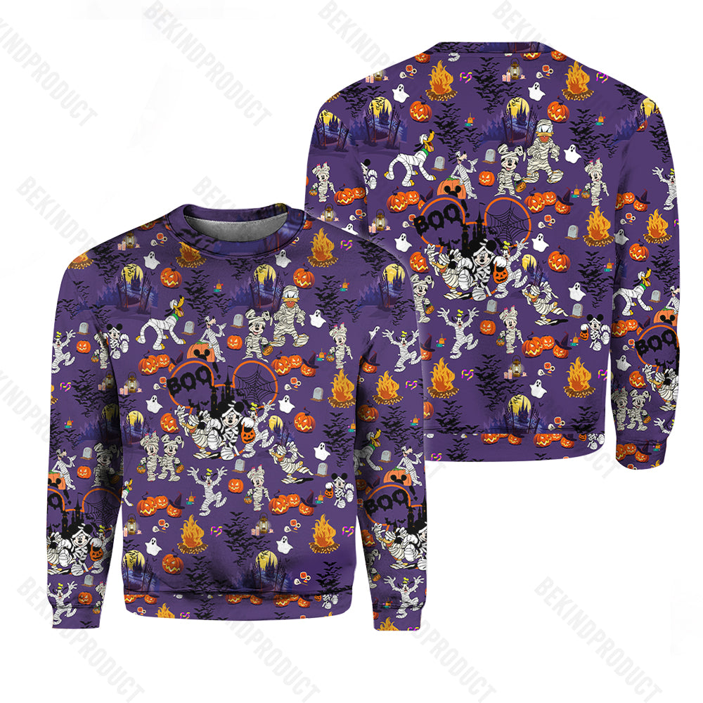 Happy Halloween Crewneck Sweatshirt All Over Print Sweatshirt For Women Sweatshirt For Men