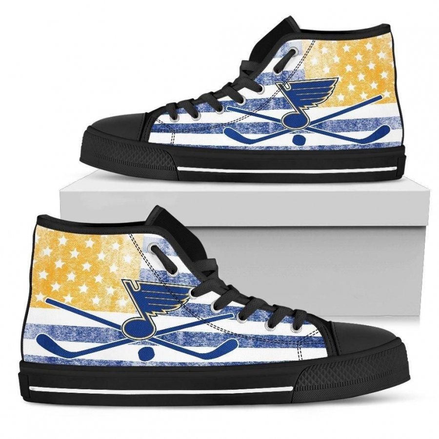 Flag Rugby St. Louis Blues High Top Shoes #932