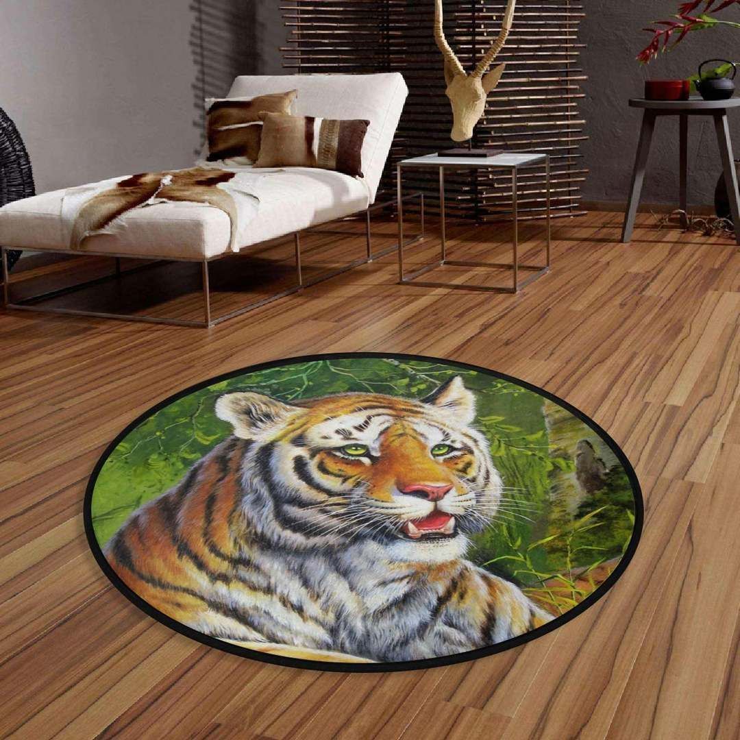 Tiger Animal Round Rug V2 NTD141298193