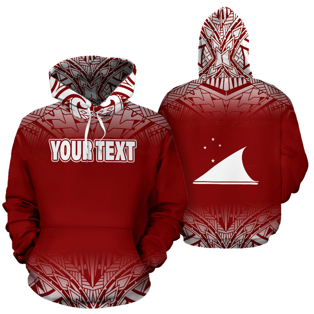 Tokelau Custom Personalised All Over Hoodie – Fog Red – BN09