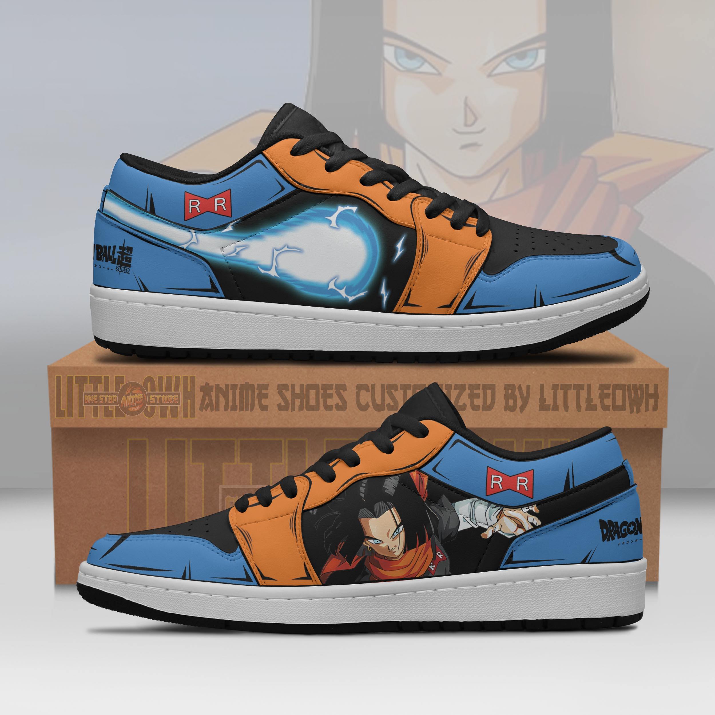 Android 17 Shoes Custom Dragon Ball Anime Jd Low Sneakers