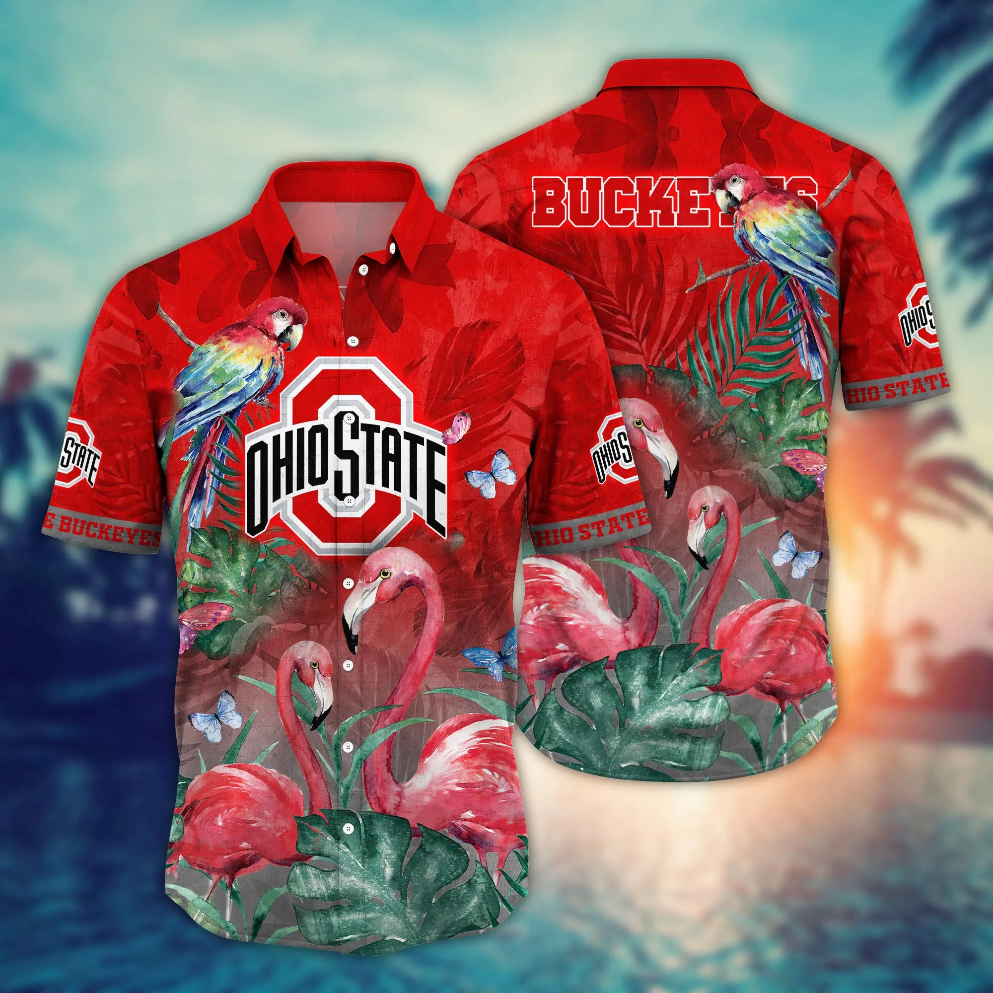 Ohio State Buckeyes NCCA Hawaiian Shirt Sun Dresses Aloha Shirt