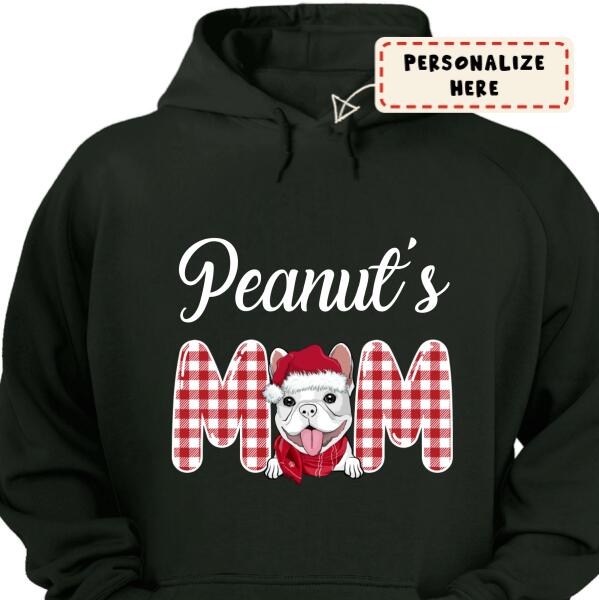 Personalized Dog Mom Christmas Hoodie, Custom Dog Breeds Christmas