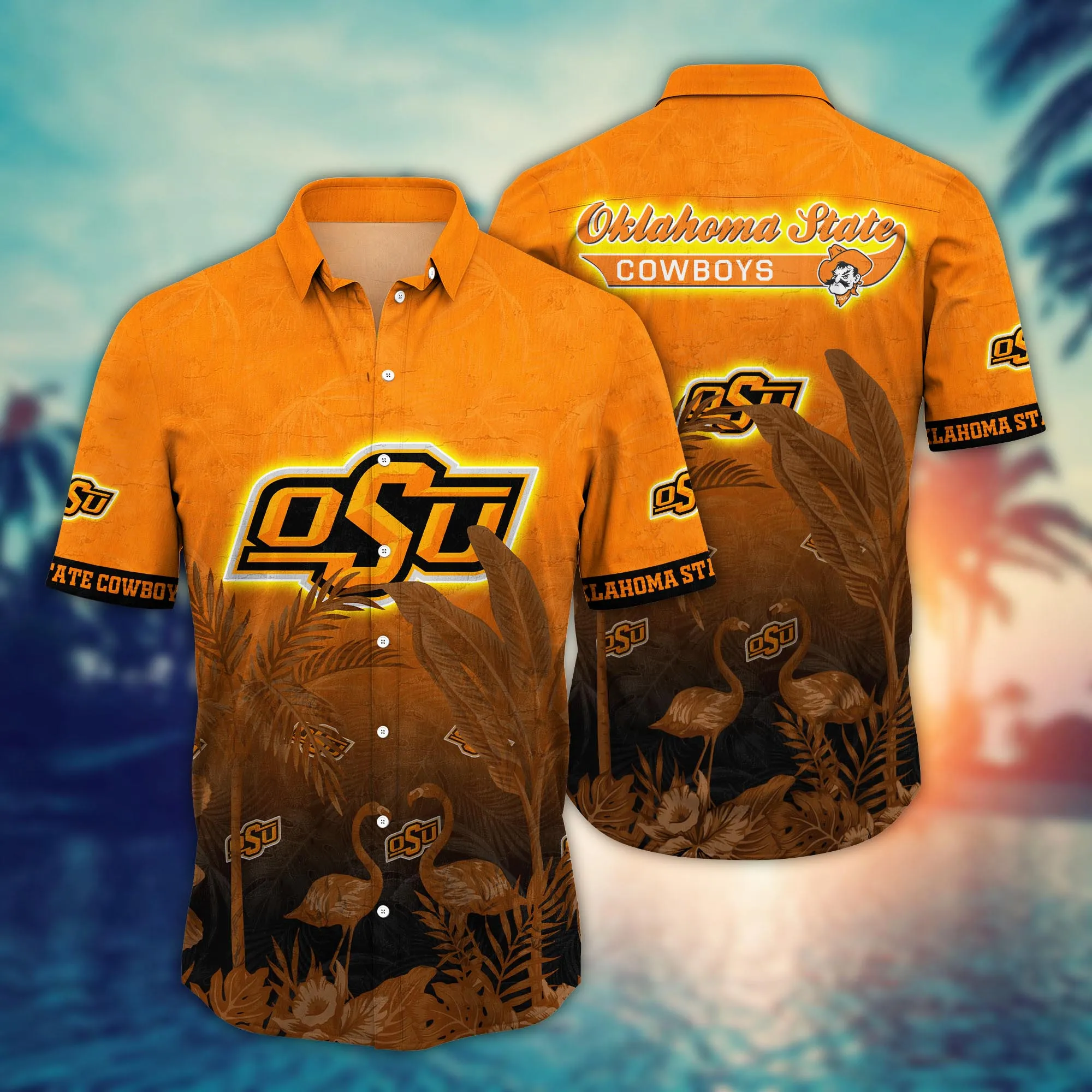 Oklahoma State Cowboys NCCA Hawaiian Shirt Solsticetime Aloha Shirt