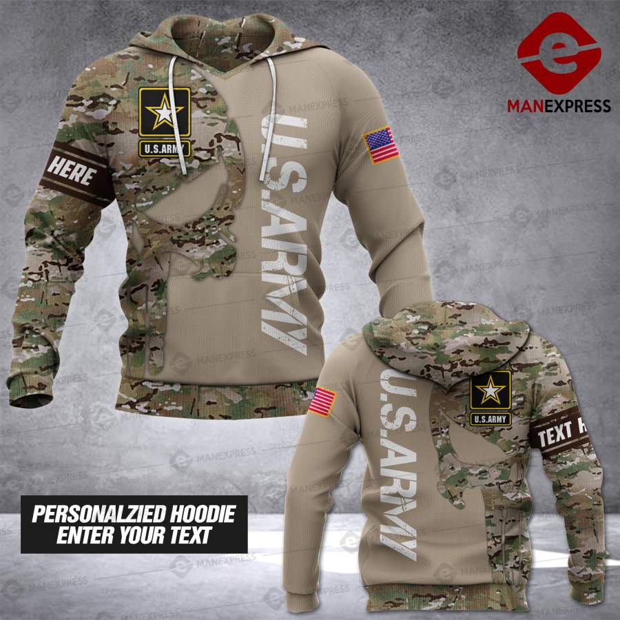 LKH Camo Army US Personalized 3d Printed HOODIE – Appleandblossom Shop