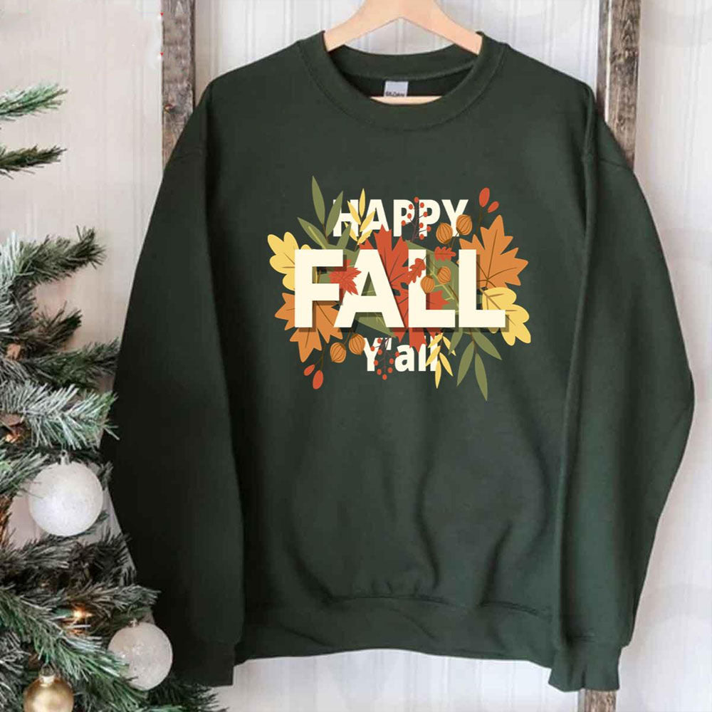 Happy Fall Y’All 2023 Unisex Sweatshirt, Funny Halloween Sweatshirt