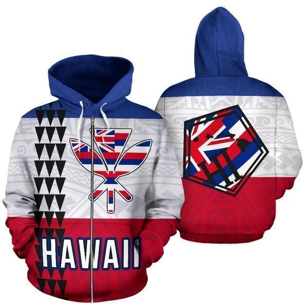 Hawaii Flag Polynesian All Over Print – Hoodie – For Men And Women – Colorful