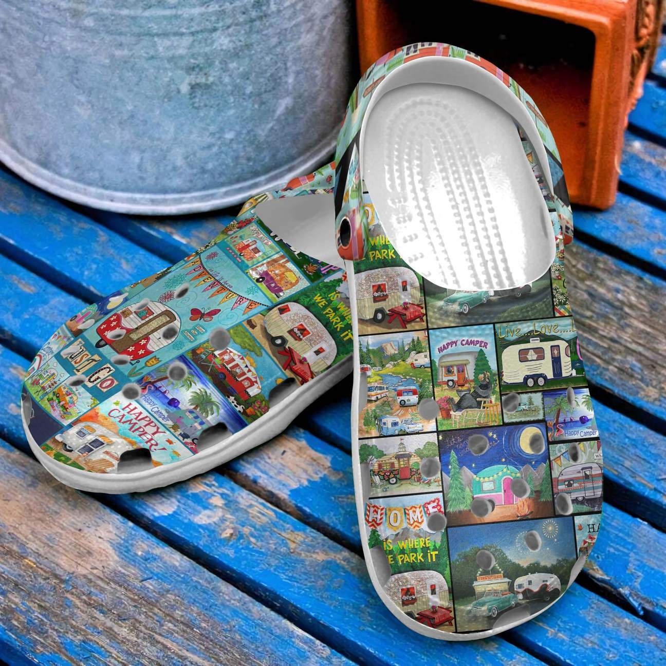 Camping Personalized Clog, Custom Name, Text, Color, Number Fashion Style For Women, Men, Kid, Print 3D Camping Time