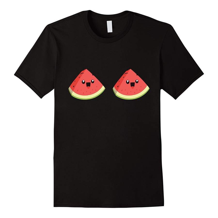 Watermelon Boobs Shirt Funny Watermelon Shirt Hot Sale Short Sleeves For Women