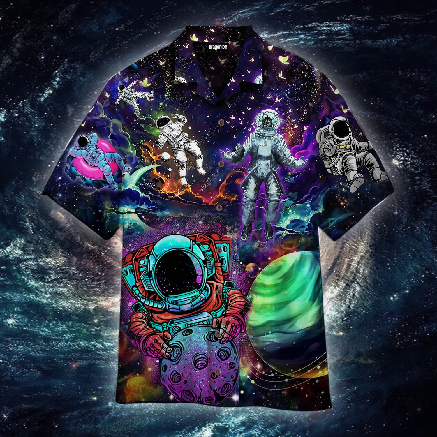 Oragontee Astronaut In Colorful Universe Hawaii Shirt For Men Women Adult Ha62281