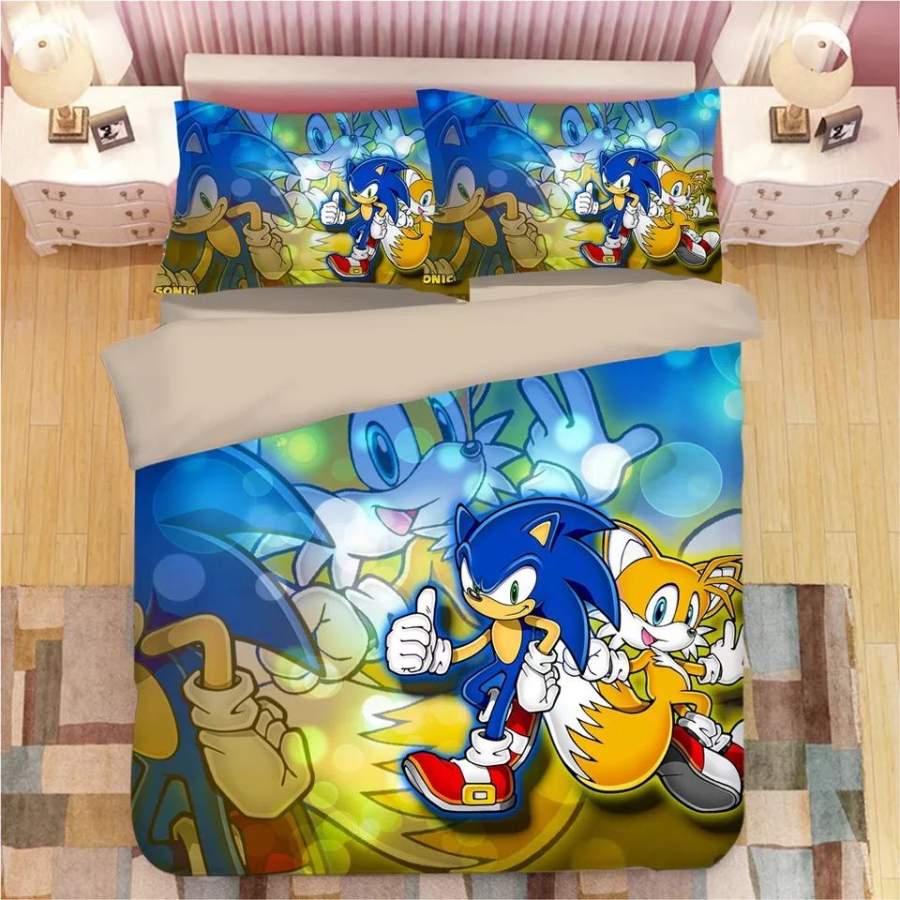 Sonic The Hedgehog #13 Duvet Cover Quilt Cover Pillowcase Bedding Set Bed Linen