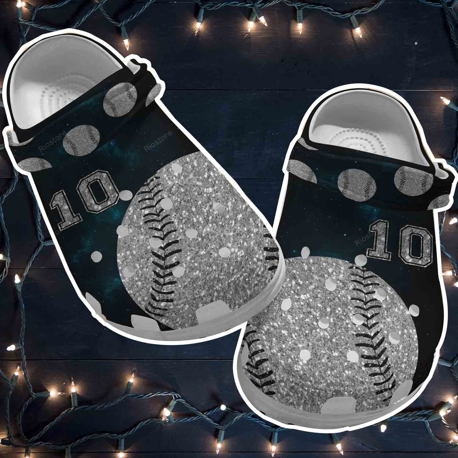 Bling Ball Crocss Shoes Clogs For Batter Girl – Funny Baseball Crocss Shoes Clogs For Men Women