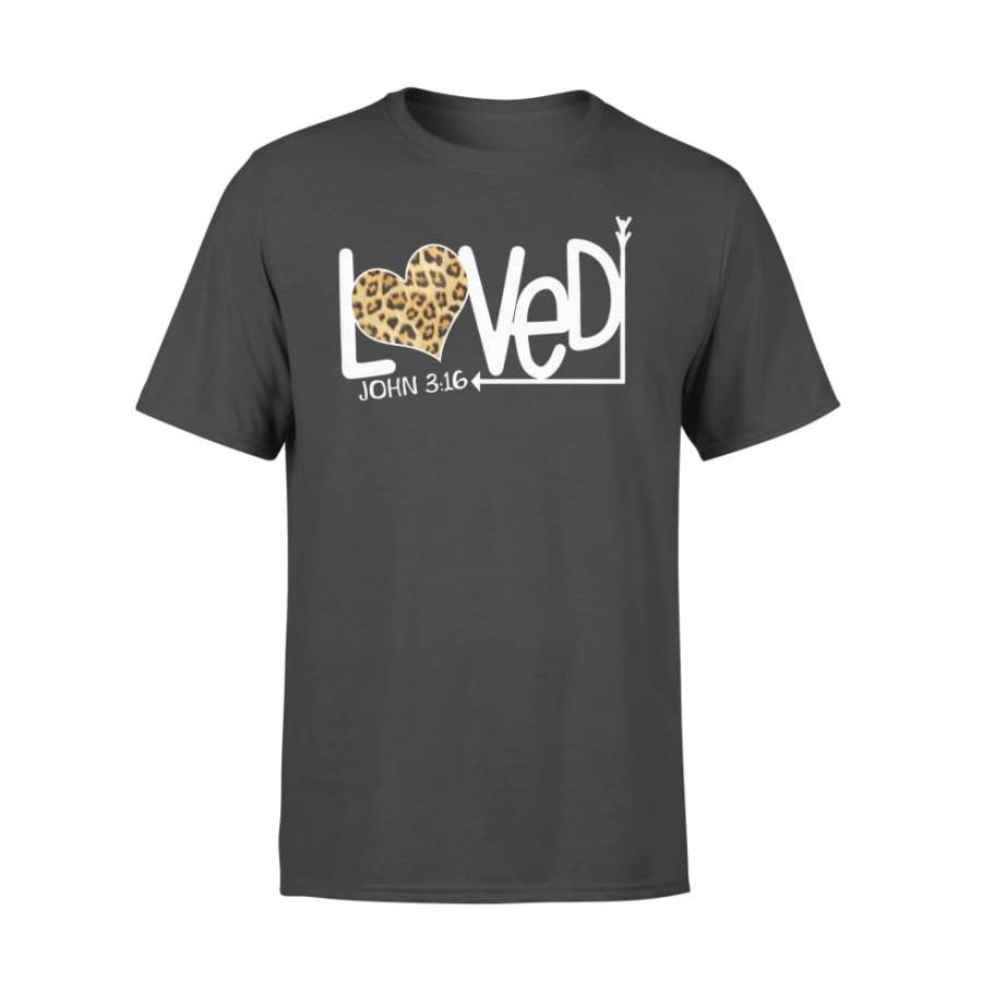 Valentine’s Day Love Heart Leopard – Standard T-shirt