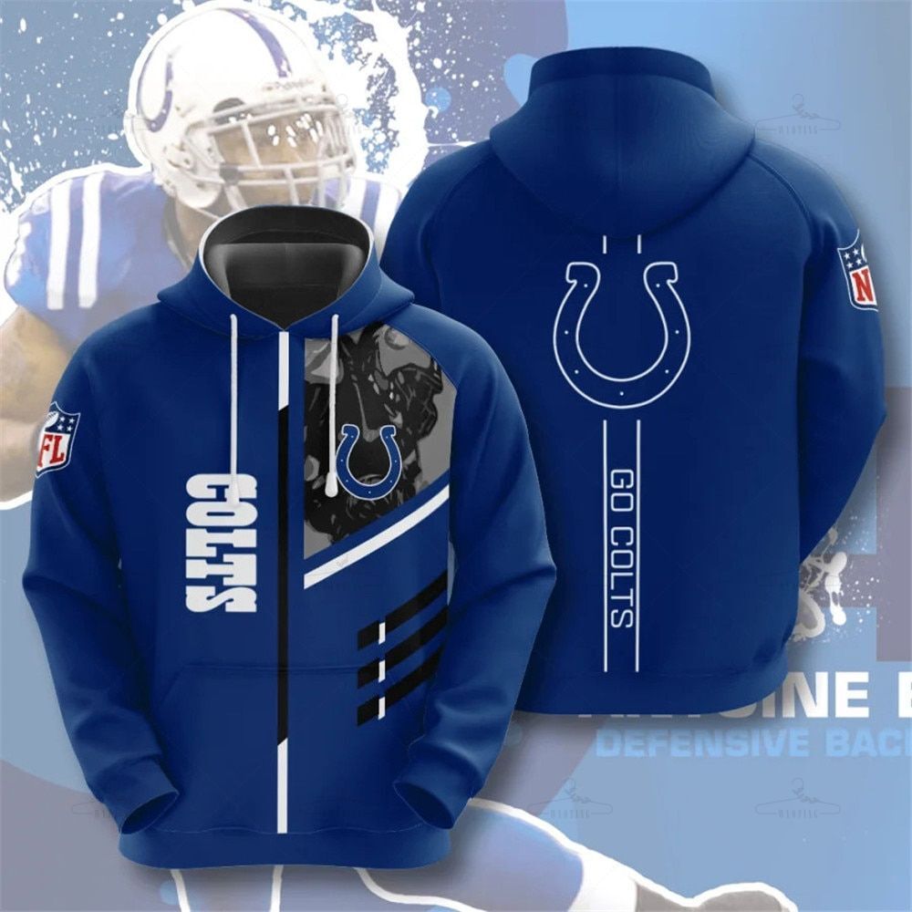 Indianapolis Colts Hoodies 3 Lines Graphic Gift S